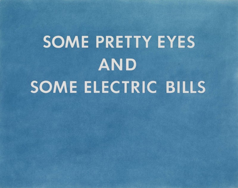 PRETTY EYES, ELECTRIC BILLS 1976 by Edward Ruscha born 1937