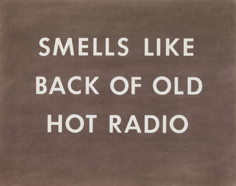 SMELLS LIKE BACK OF OLD HOT RADIO 1976 by Edward Ruscha born 1937