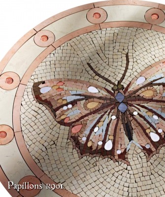 sicis franci nf arts design wevux grandi nomi per interni mosaic mosaico art factory mosaici-in-marmo-papillons_0